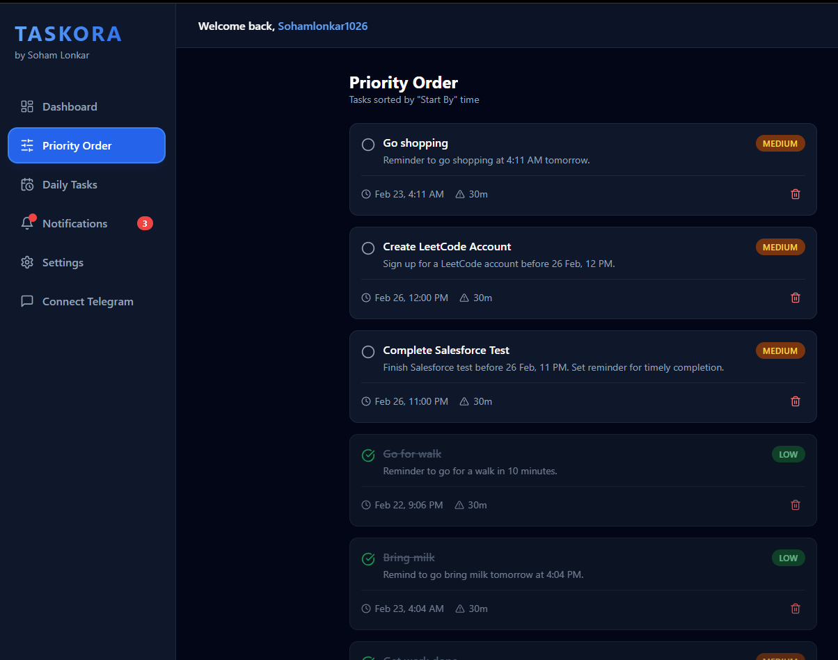 Task Manager with LLM integration screenshot 3